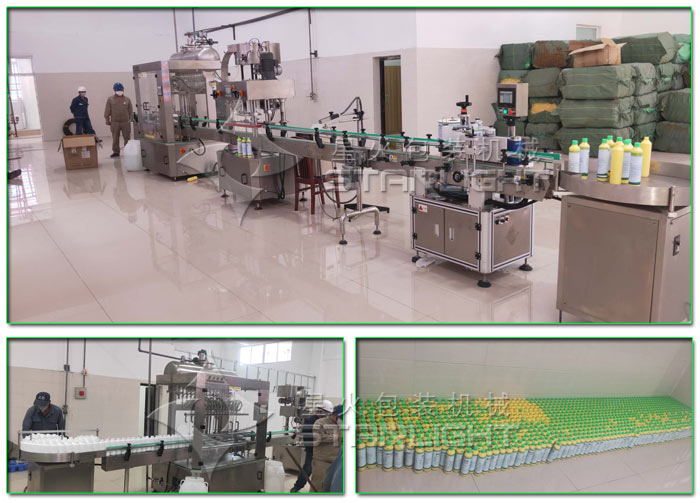 酒精灌裝機(jī)-消毒酒精自動(dòng)灌裝機(jī)-全自動(dòng)酒精灌裝機(jī)客戶案例現(xiàn)場(chǎng)拍攝圖