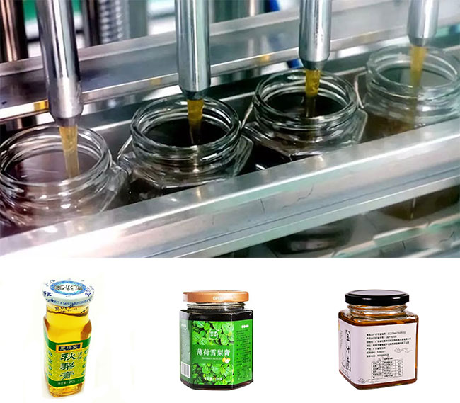 全套秋梨膏灌裝機(jī)加工流水線灌裝樣品實(shí)拍